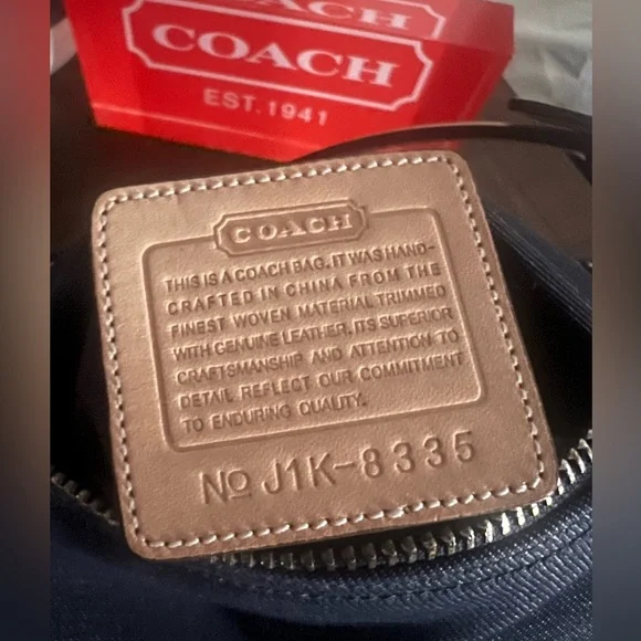 Coach Denim and Tan 3pc. Set Shoulder Bag Plus Matching Wristlet And Coach dusty - Picture 11 of 16